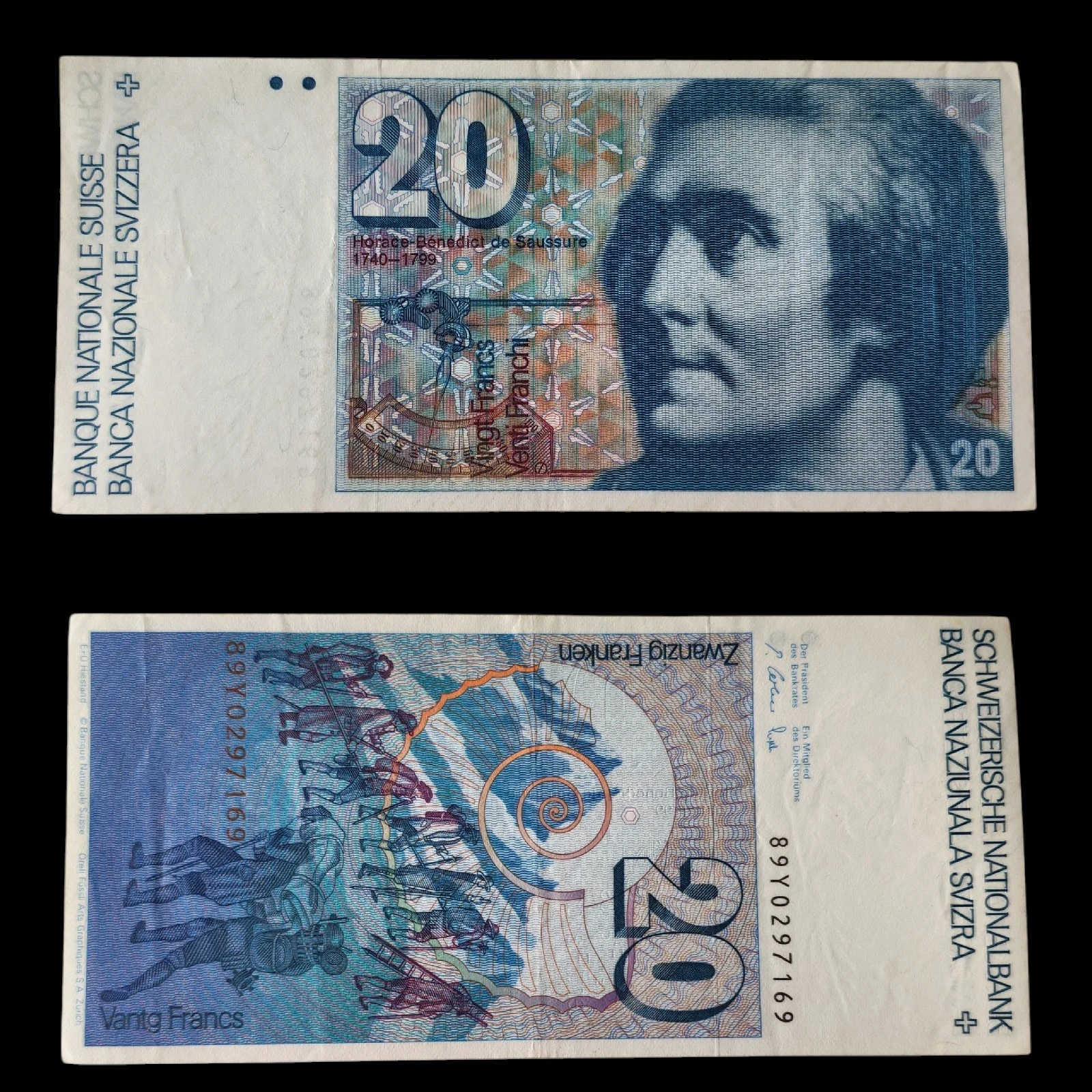 ° Suiza 20 Francos Circulado 