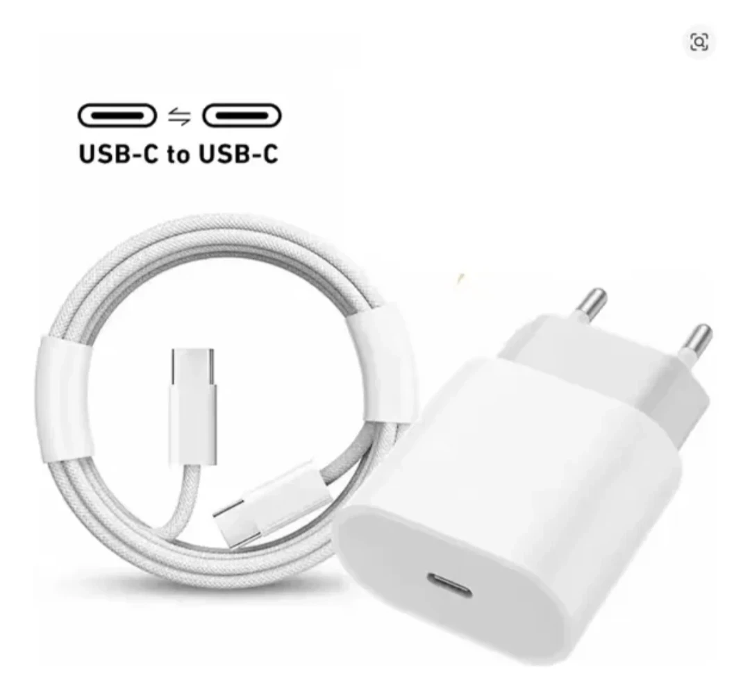 Cargador Rápido 35w Usb-c Para Iphone 15 Y 16 Blanco