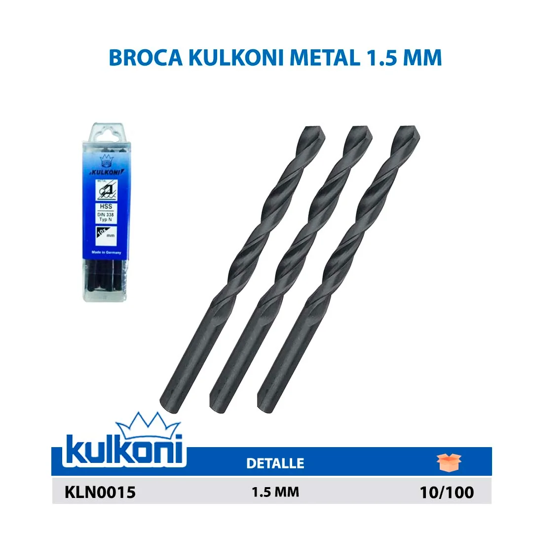 BROCA KULKONI METAL 1.5 MM