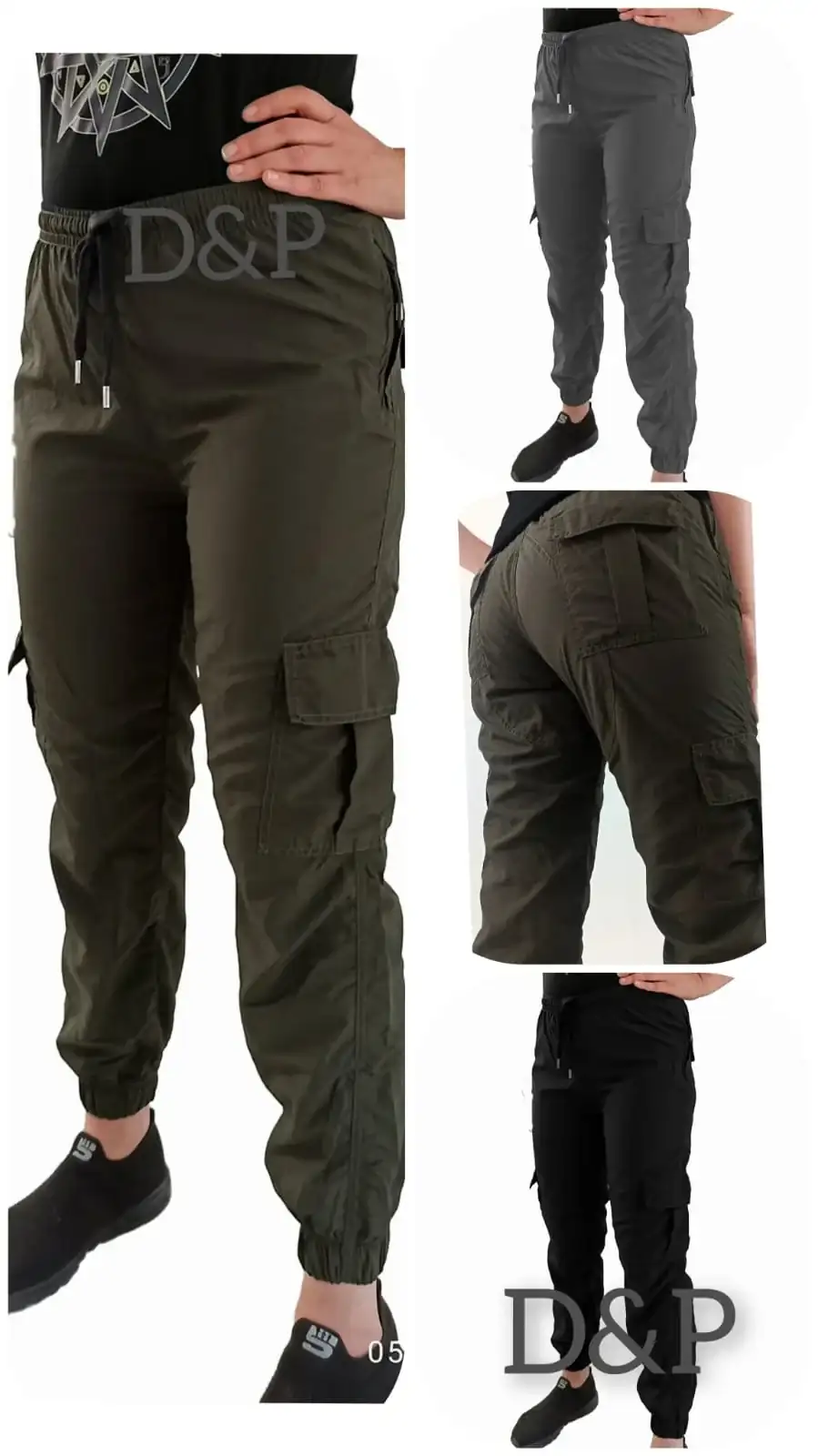 Pantalón Sudadera Antifluido Tipo Cargo Unisex 5