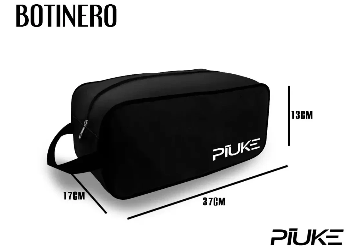 Botinero Futbol Porta Botines Piuke Bolso Reforzado Liviano Color Negro 101p 2