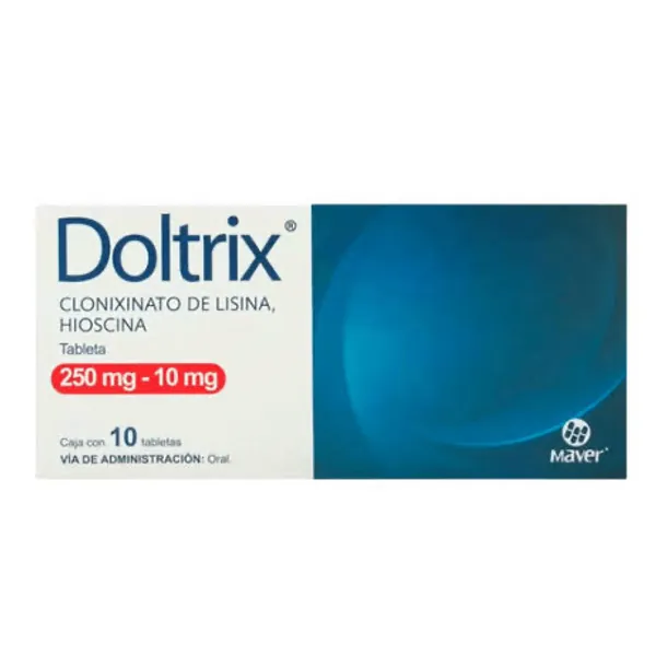 Doltrix / clonixinato de lisina/hioscina /250mg-10mg caja 10 tabletas