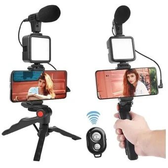 Set de microfono trípode 