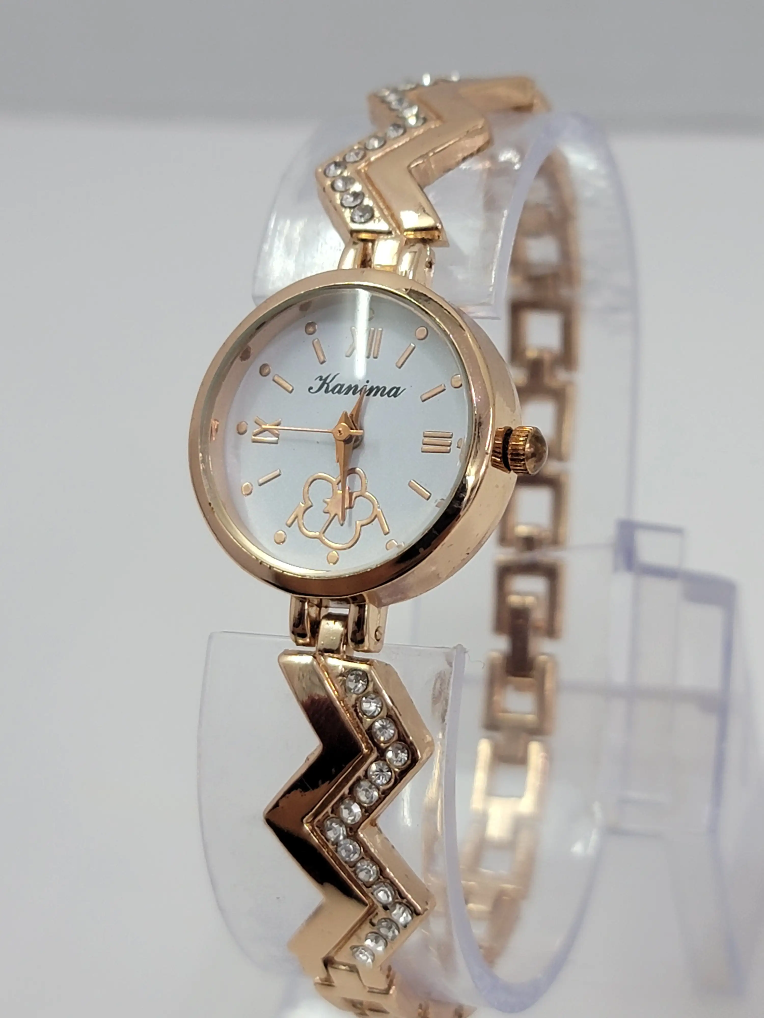 Reloj acerado rosado gold 2