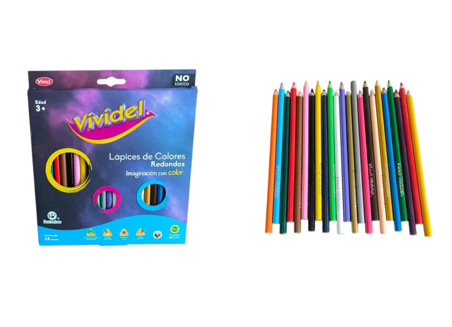 Colores Redondos Vividel c/24pzs