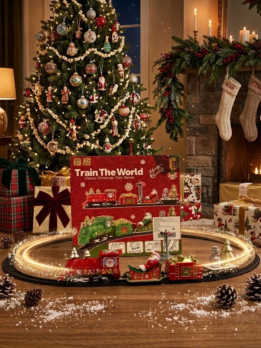 TREN NAVIDEÑO ELECTRICO (28 cm de largo)