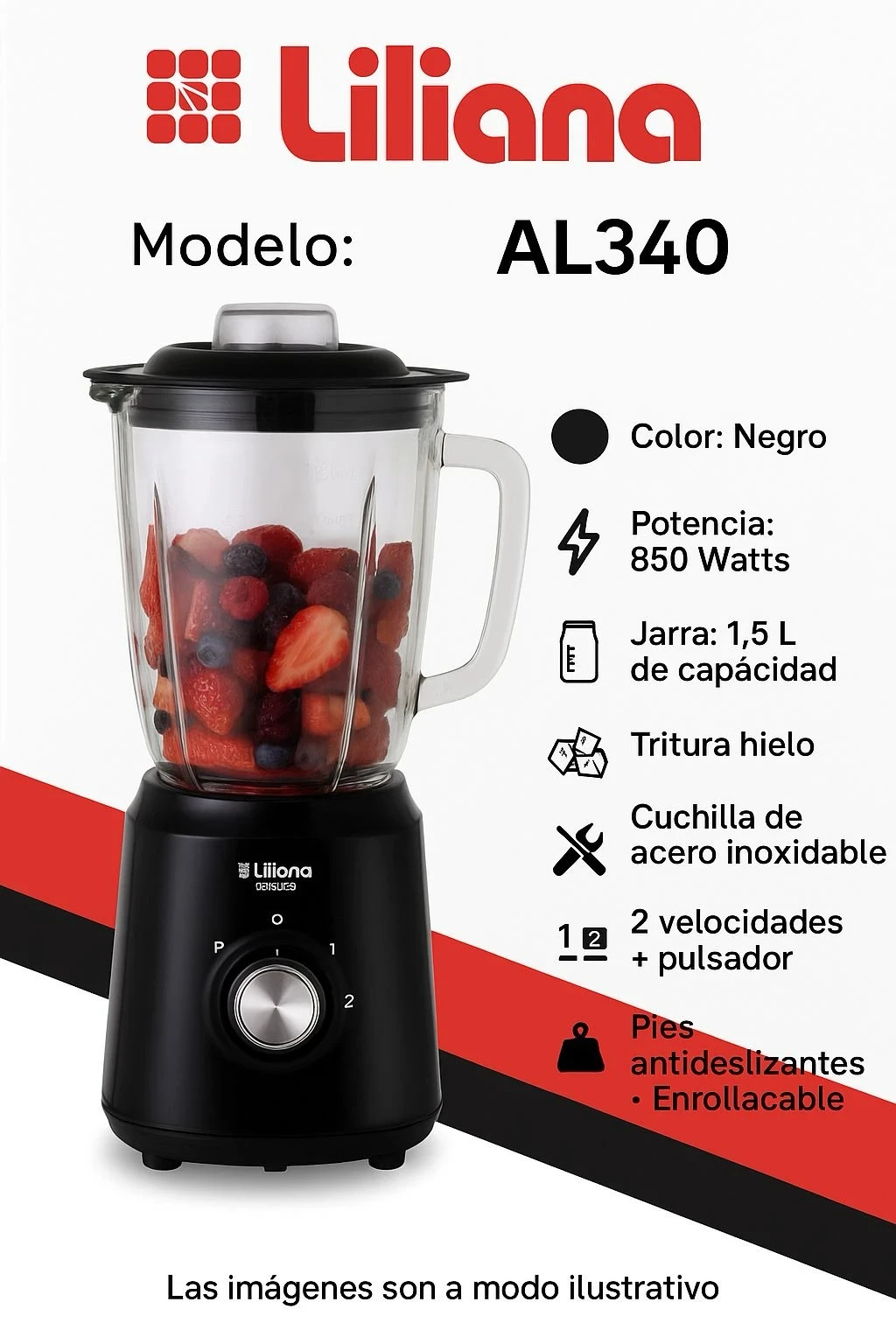 Licuadora Liliana Glasslic