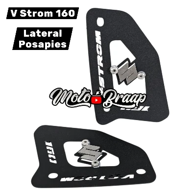 V STROM 160 Juego lateral posapies acero negro ML