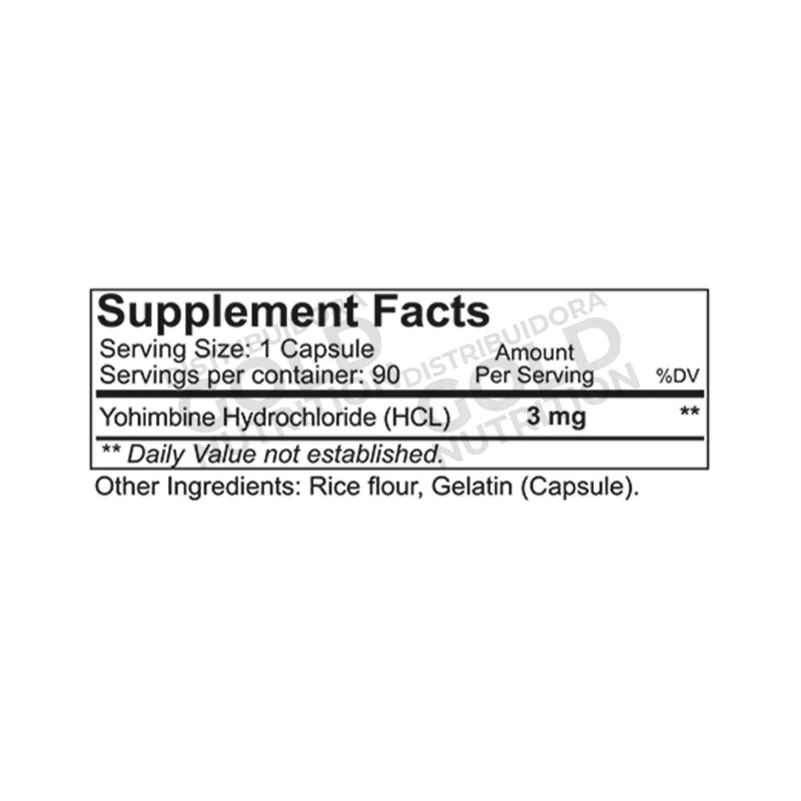 YOHIMBINE  HCL 90 CAPSULAS 2