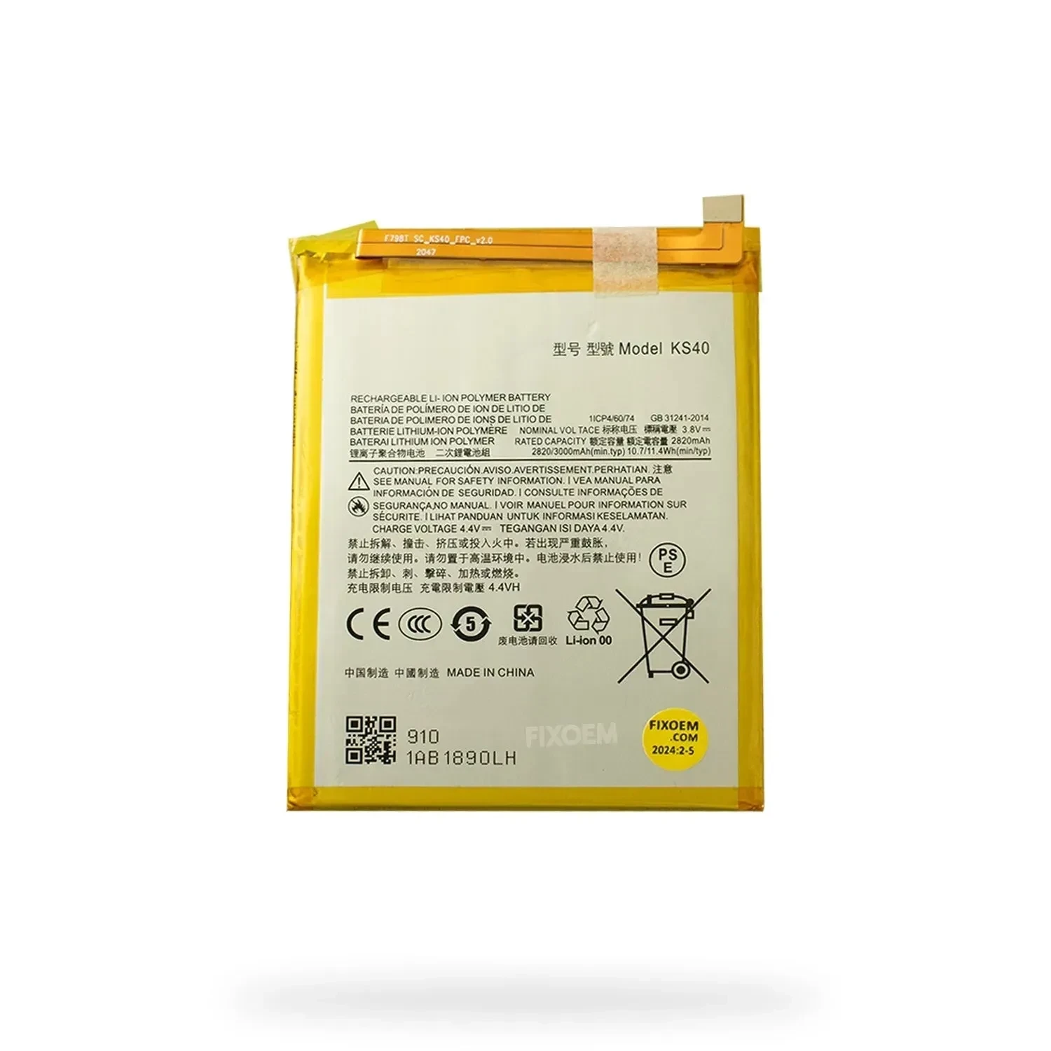 Bateria Ks40 Moto e6s e6i e6play