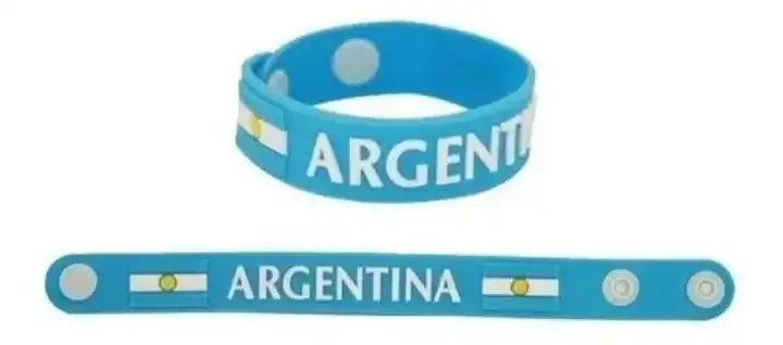 Pulsera Argentina de silicona con broche 