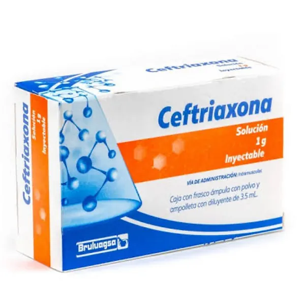Ceftriaxona sol. Iny 1g /3.5ml
