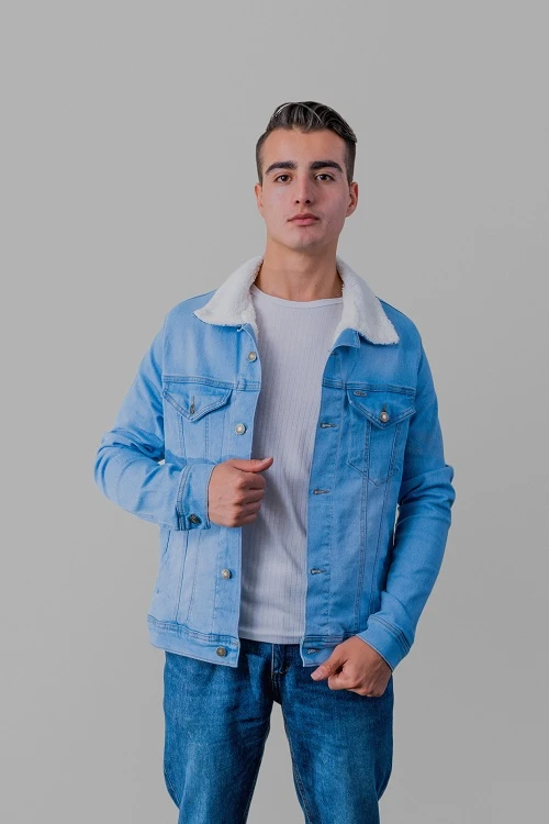 Chaqueta en Jean con ovejero  7