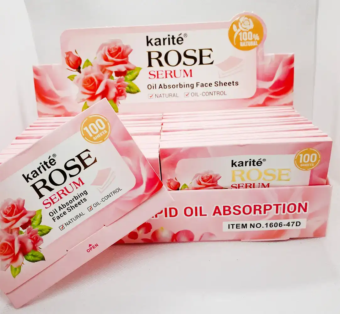 Papel antigrasa rosas Karité
