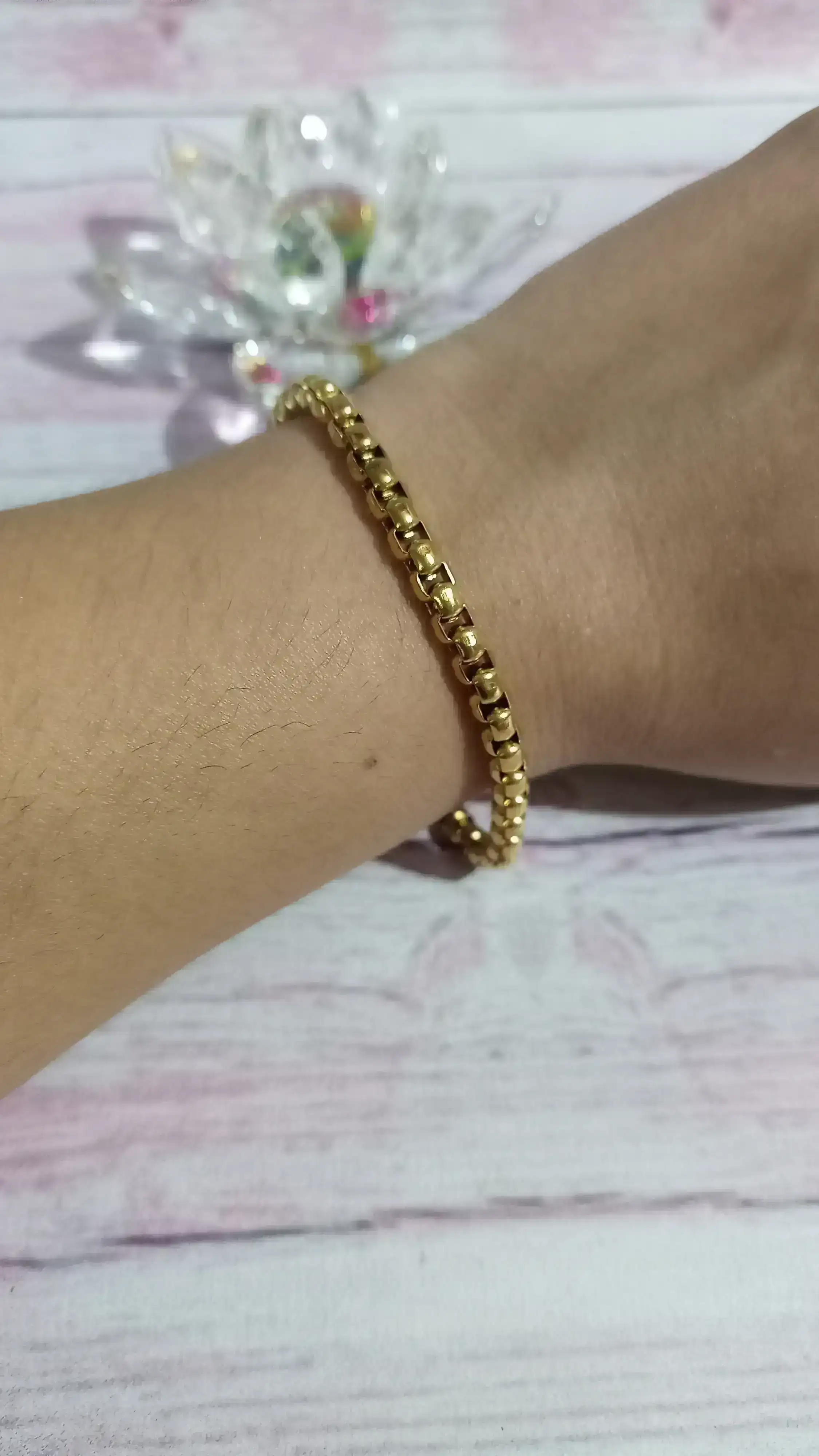 PULSERA ROLÓ CUADRADA! EN ACERO DORADO🫶