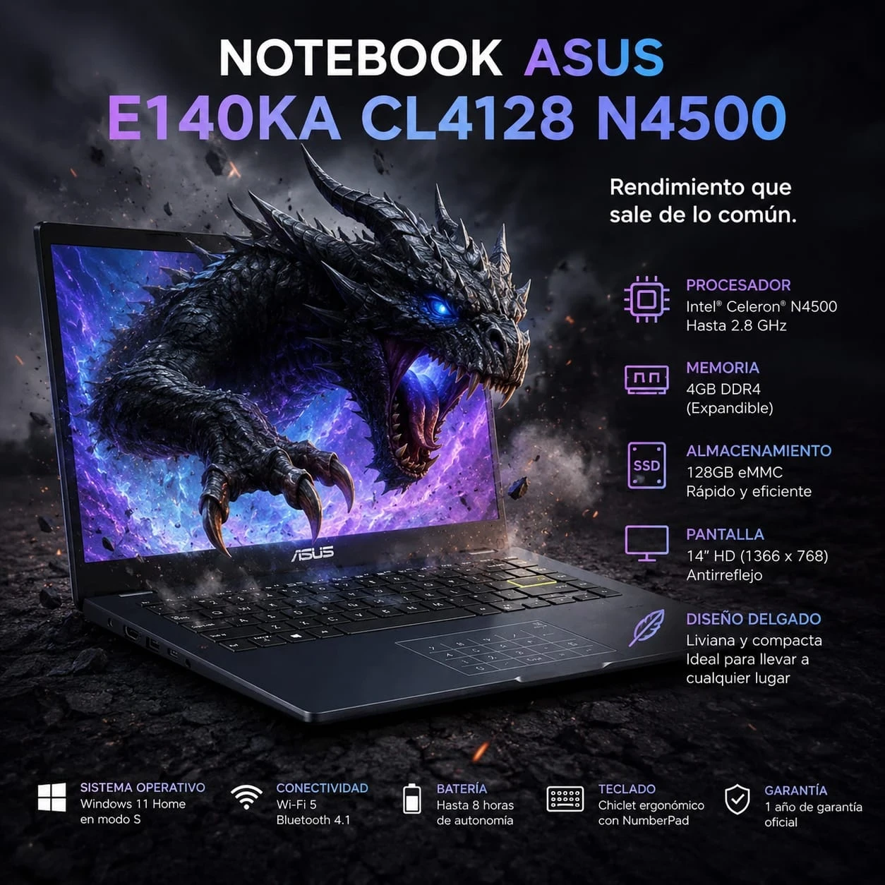 Notebook Asus 128/4