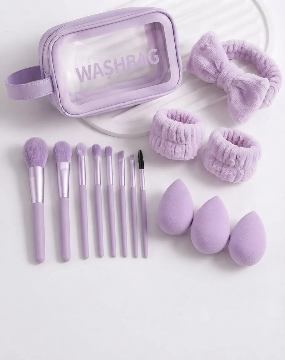 SET DE BROCHAS Y ESPONJA 🧽 DE MAQUILLAJE  2