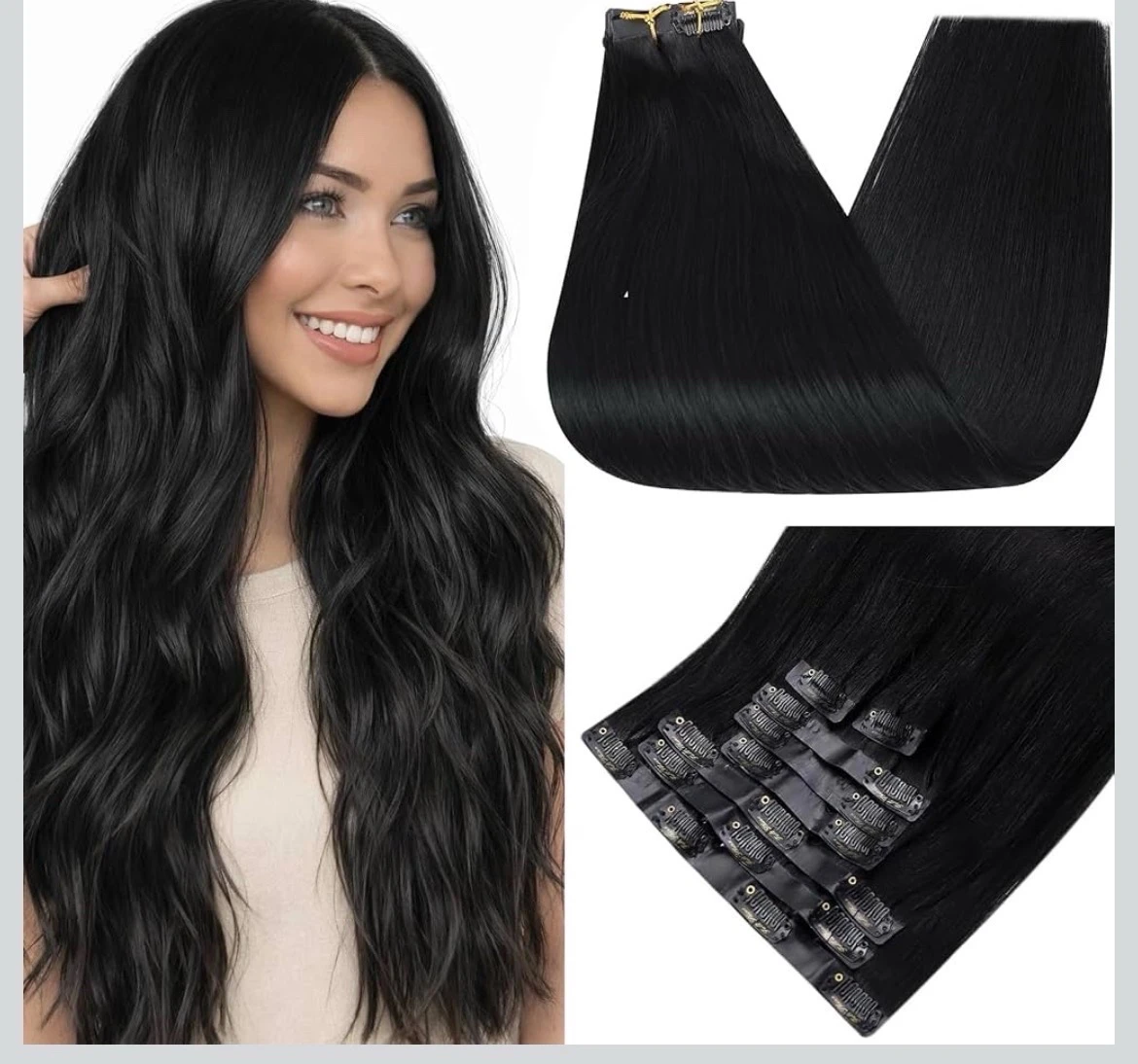 Extensiones cabello humamo 22 pulgadas, 120g