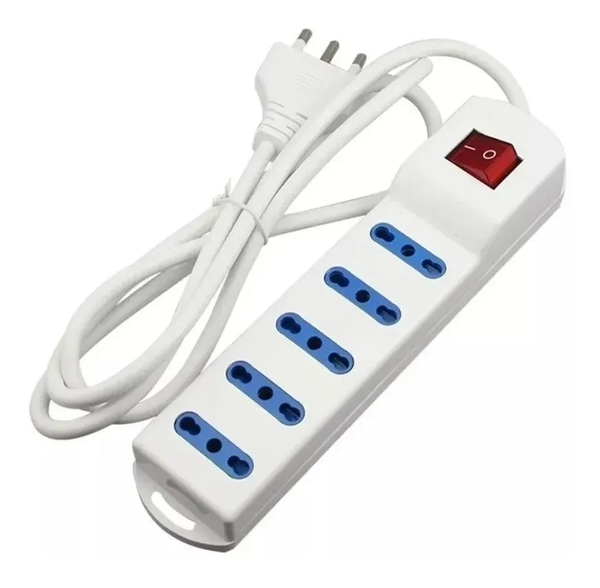 Alargador Electrico 5 Mts 5 Bocas Con Switch Corriente 2