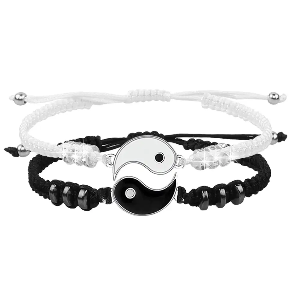 Conjunto De Pulseiras Feminina Yin Yang Casal  3