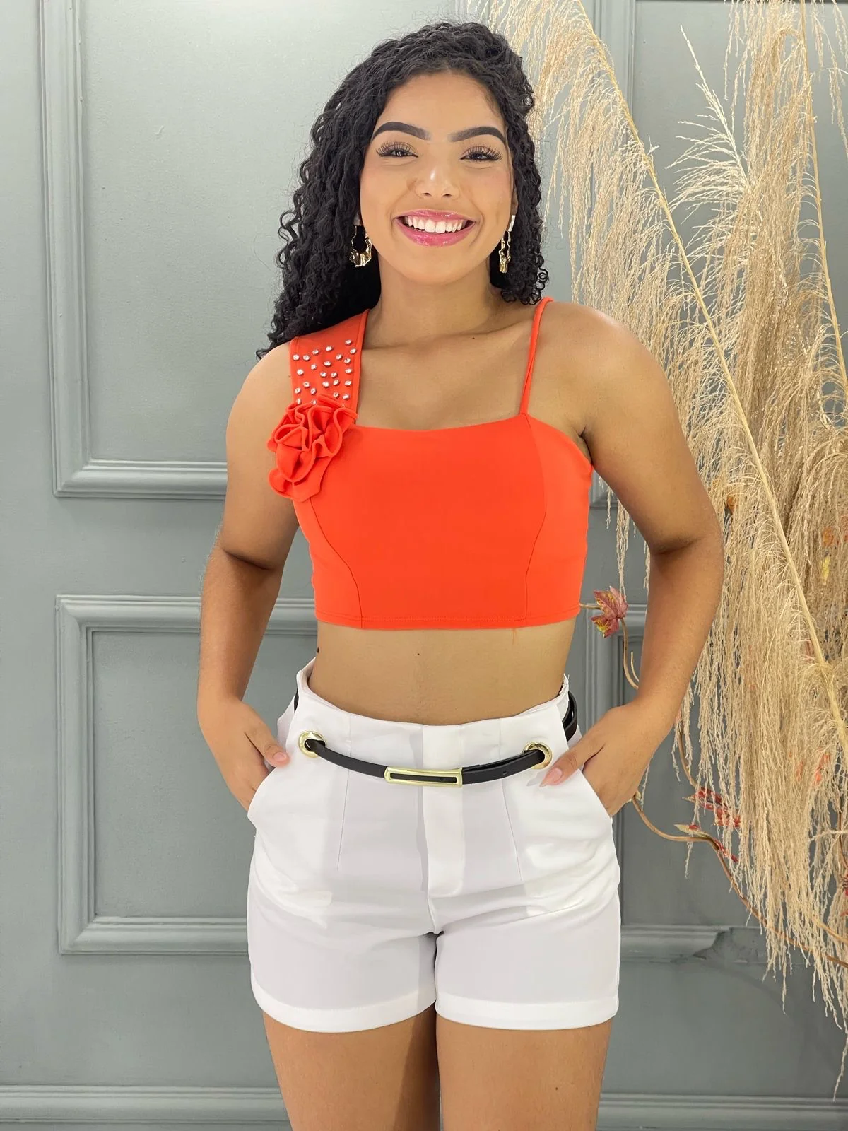 Cropped de luxo Sandy bubble 3