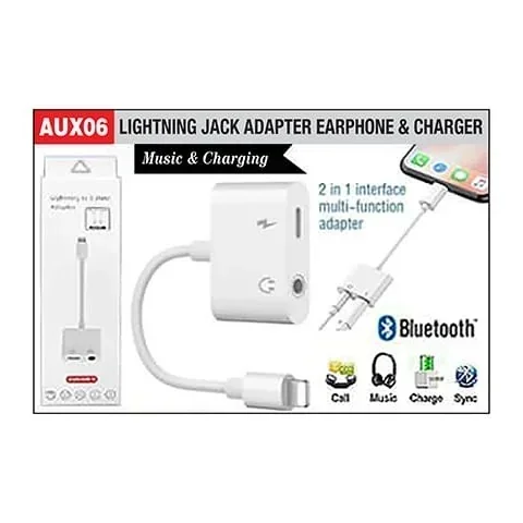 Adaptador Jack LIGHTNING Auricular y Cargador