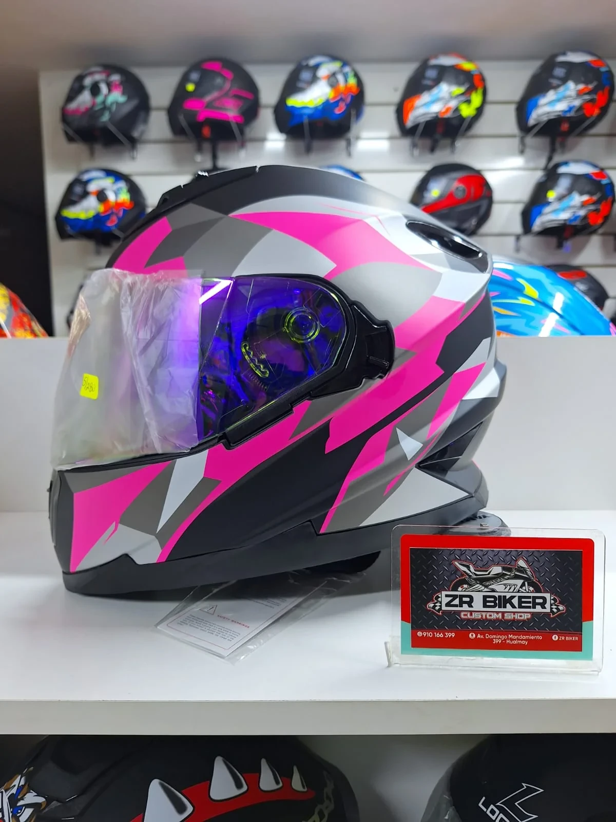 LOGAN HELMETS ROSA Y NEGRO 