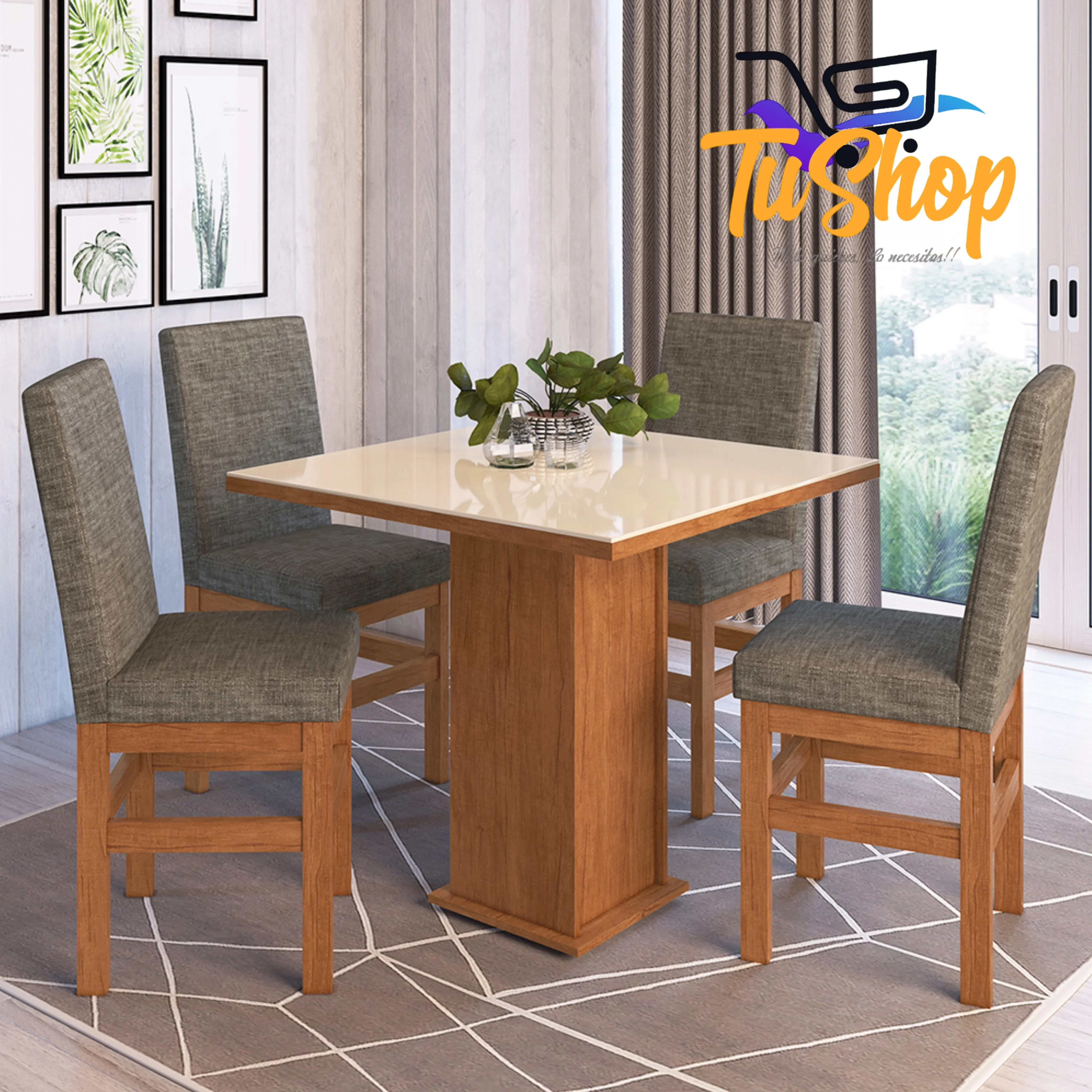 Juego Comedor 4 Puestos Elegance 