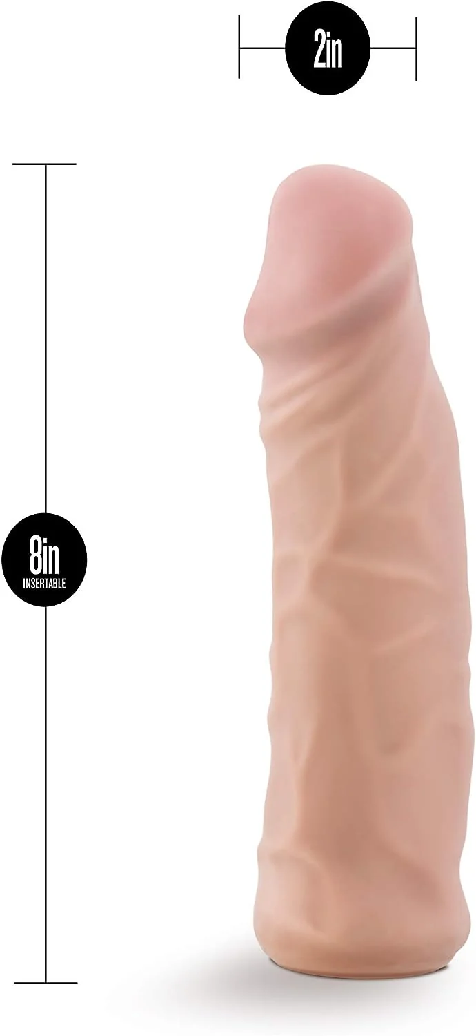 8 Inch Realistic Lock On Dildo Vanilla 2