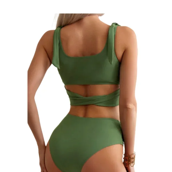 Bañador bikini de hombros con cordón 2