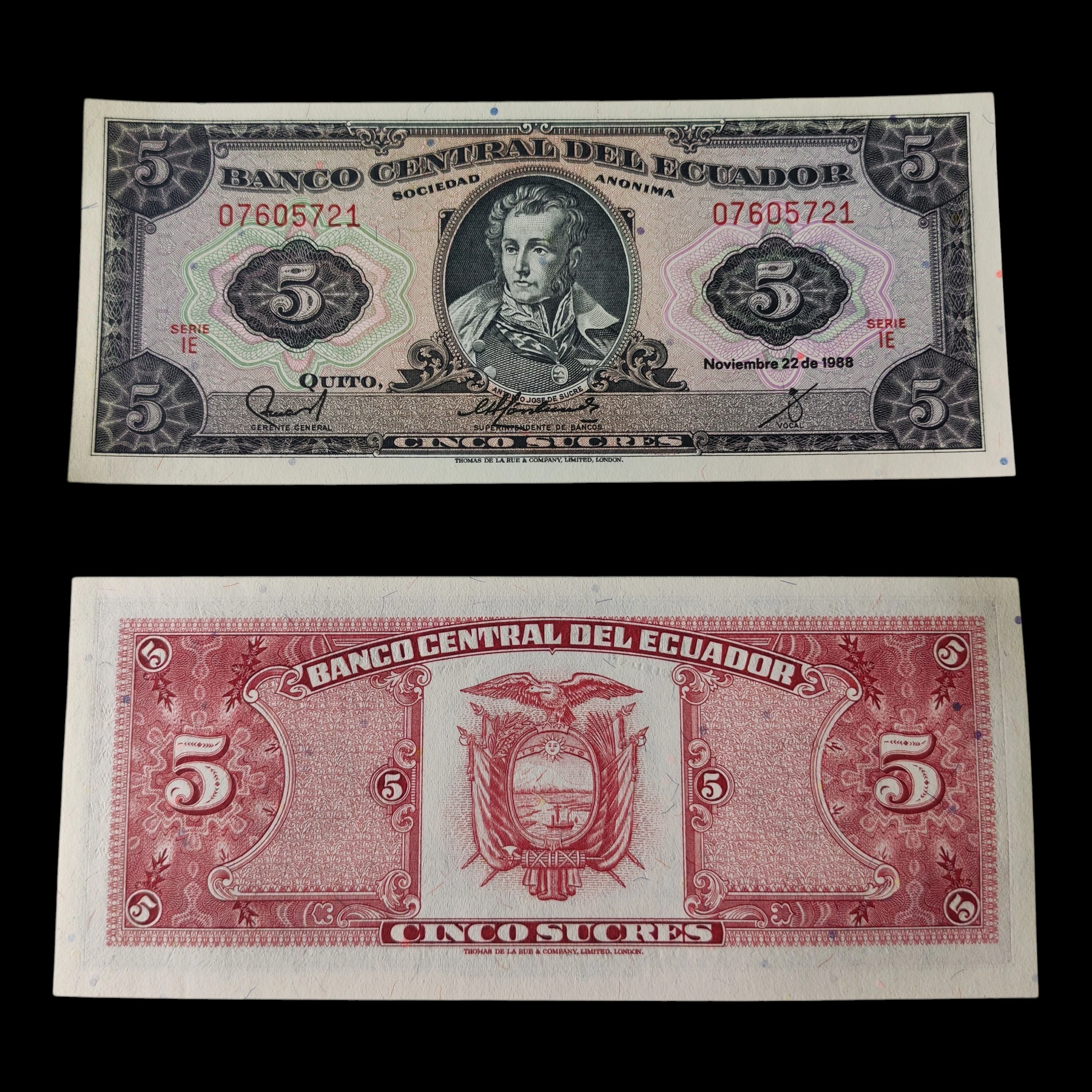 ° Ecuador 5 sucres UNC