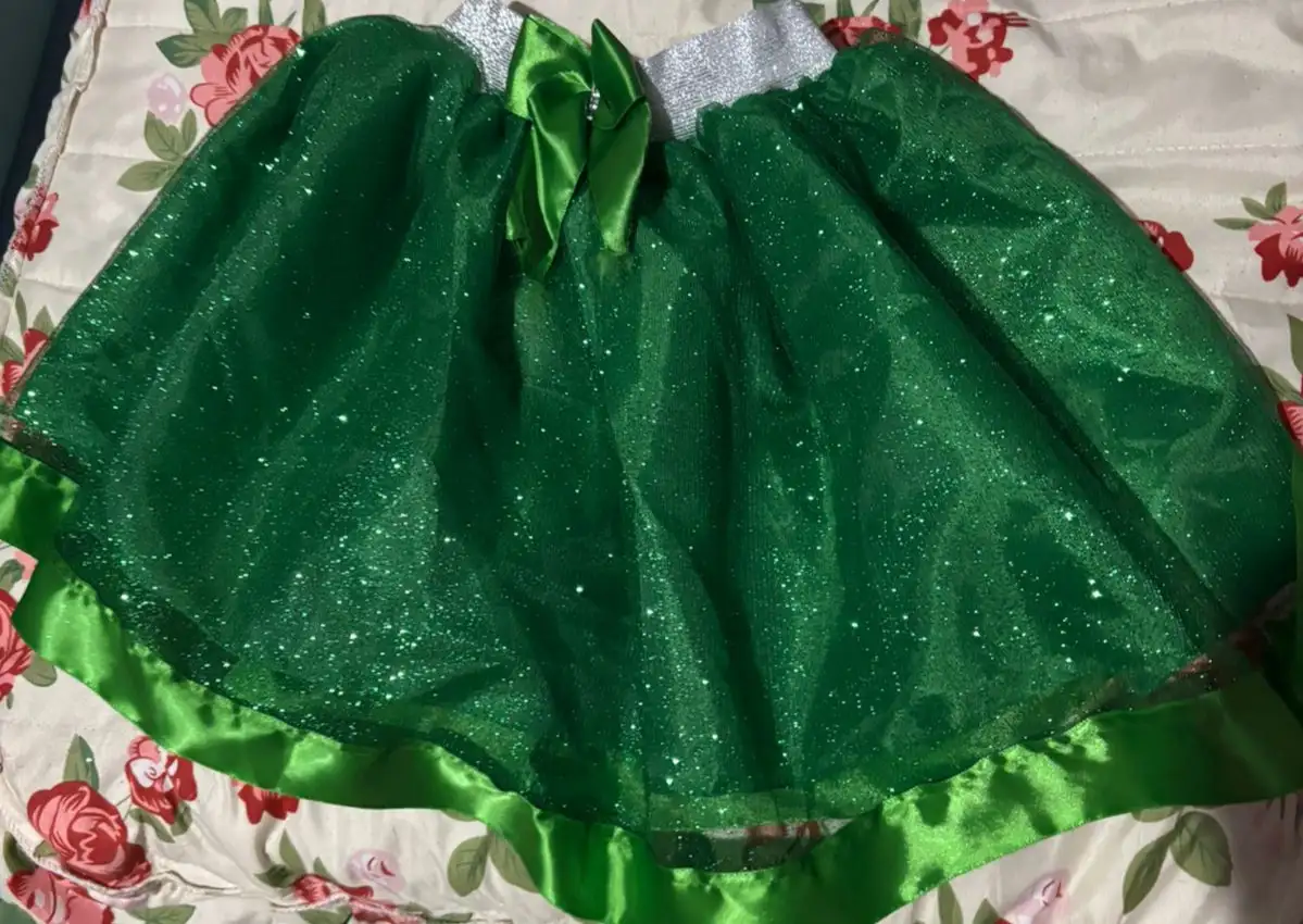 Tutú para niñas talla 6 verde