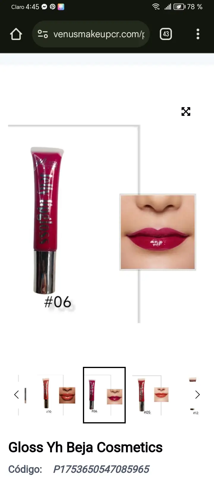 Gloss Yh Beja Cosmetics 3