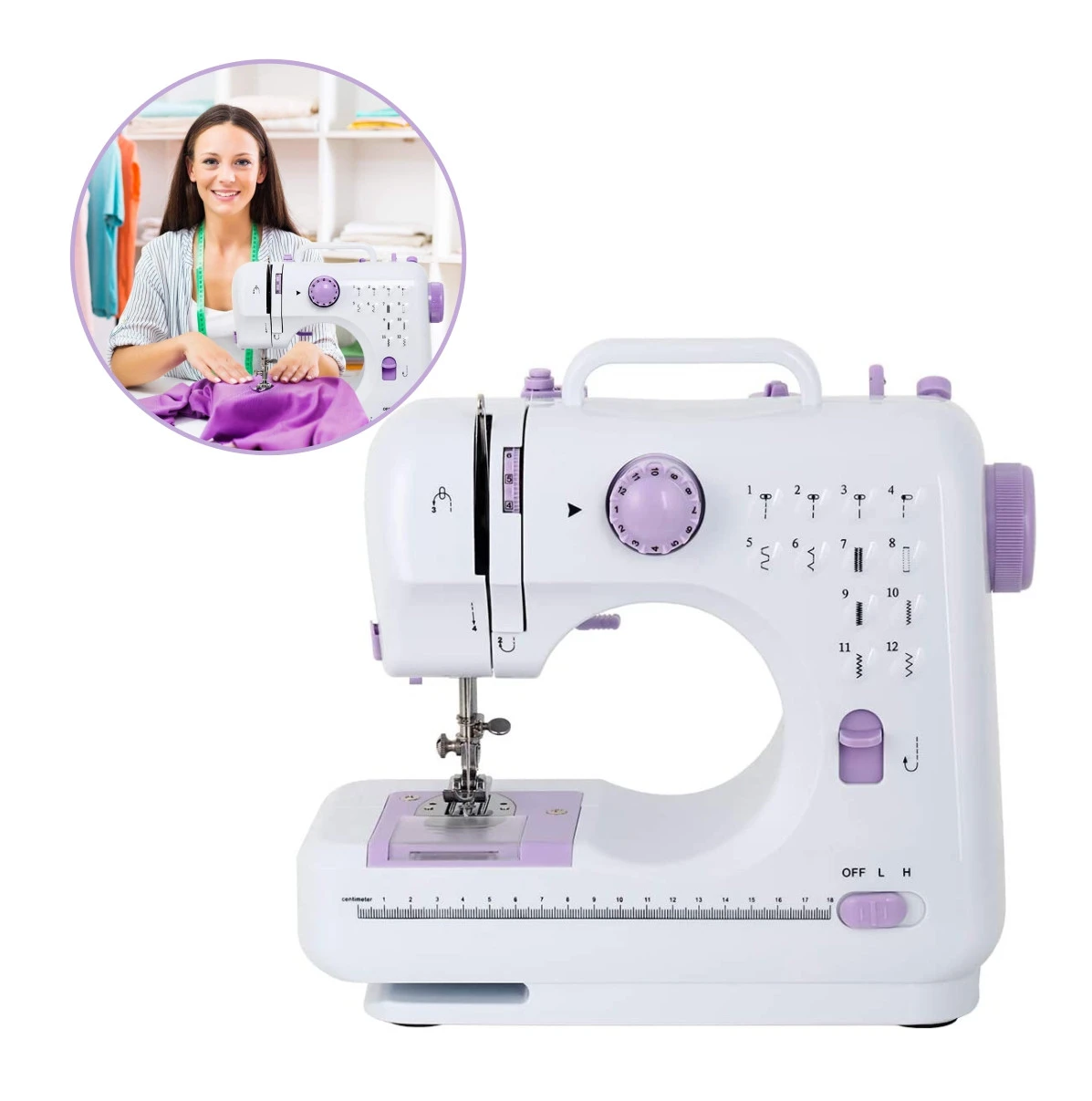 Maquina de coser Domestica 12 puntadas 