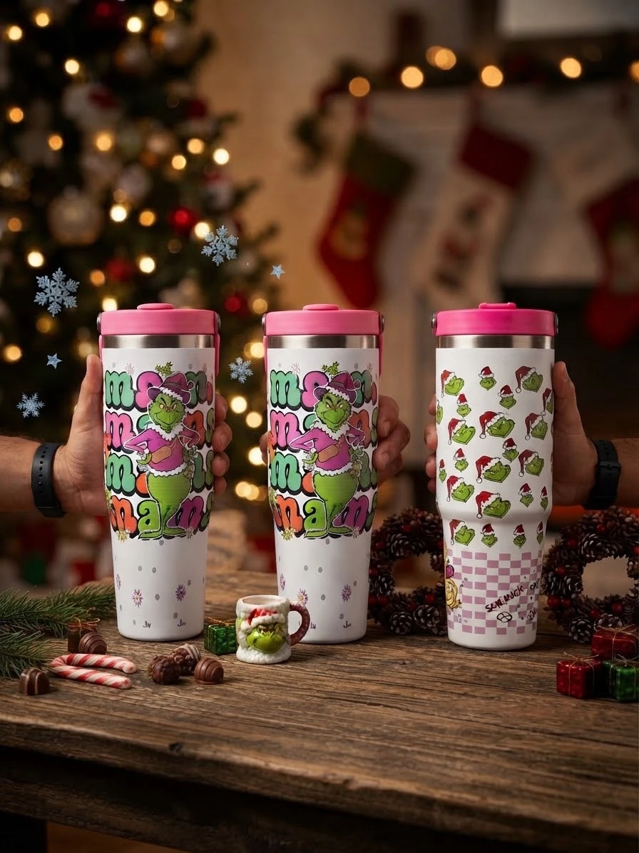 TERMO DE ACERO INOXIDABLE EL GRINCH 900 ML 2