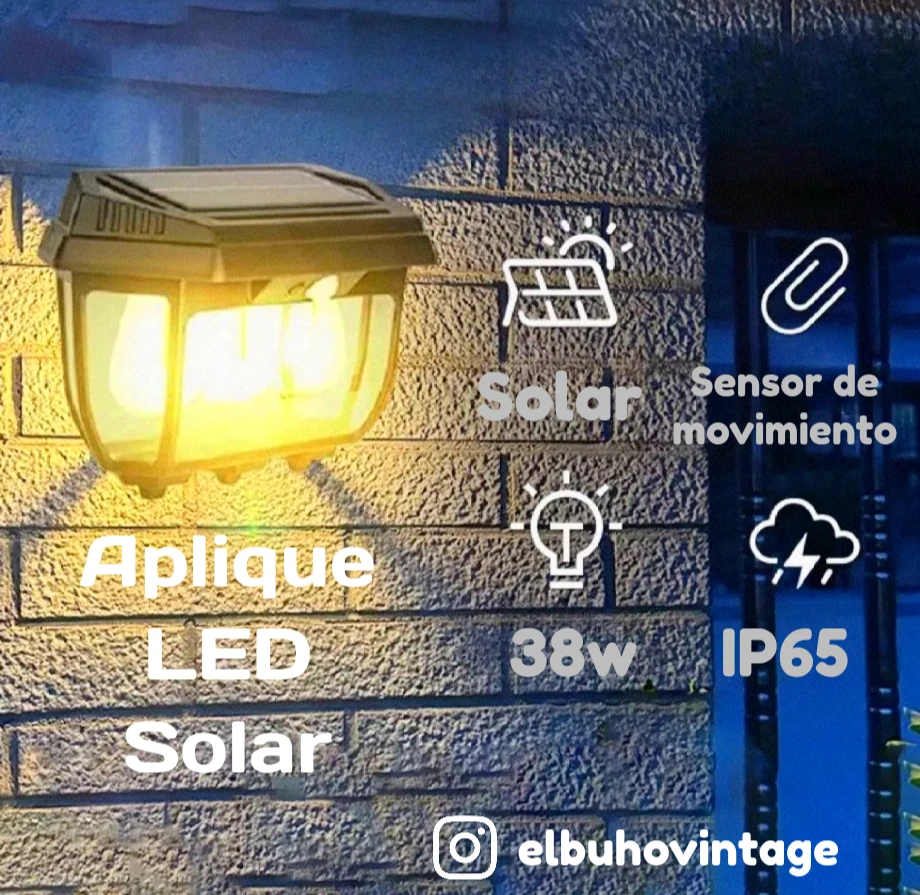 Aplique LED Decorativo Solar ☀️