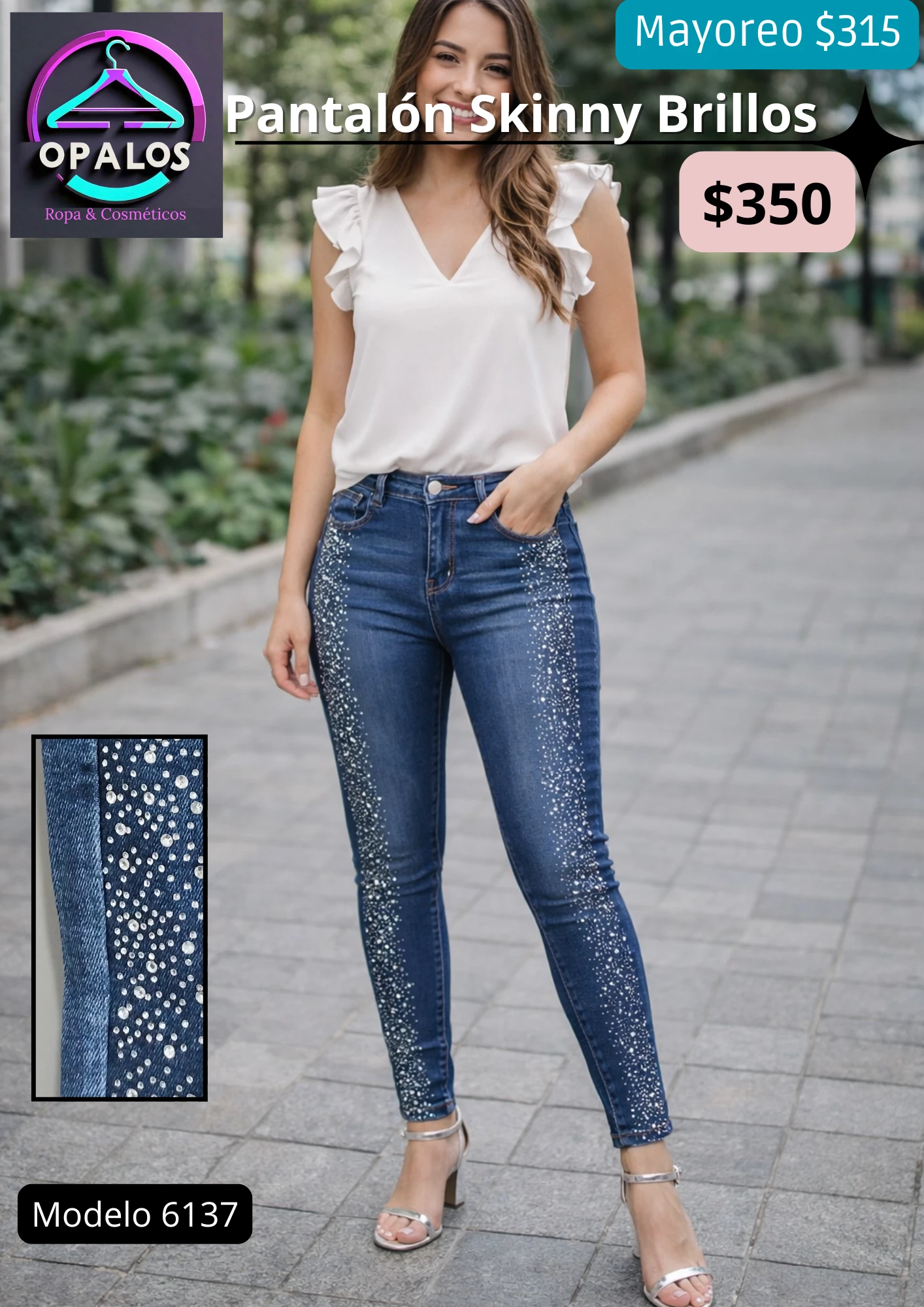 Pantalon Skinny Brillos