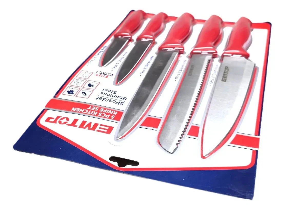 Set Cuchillos Cocina  Emtop X 5pz  3