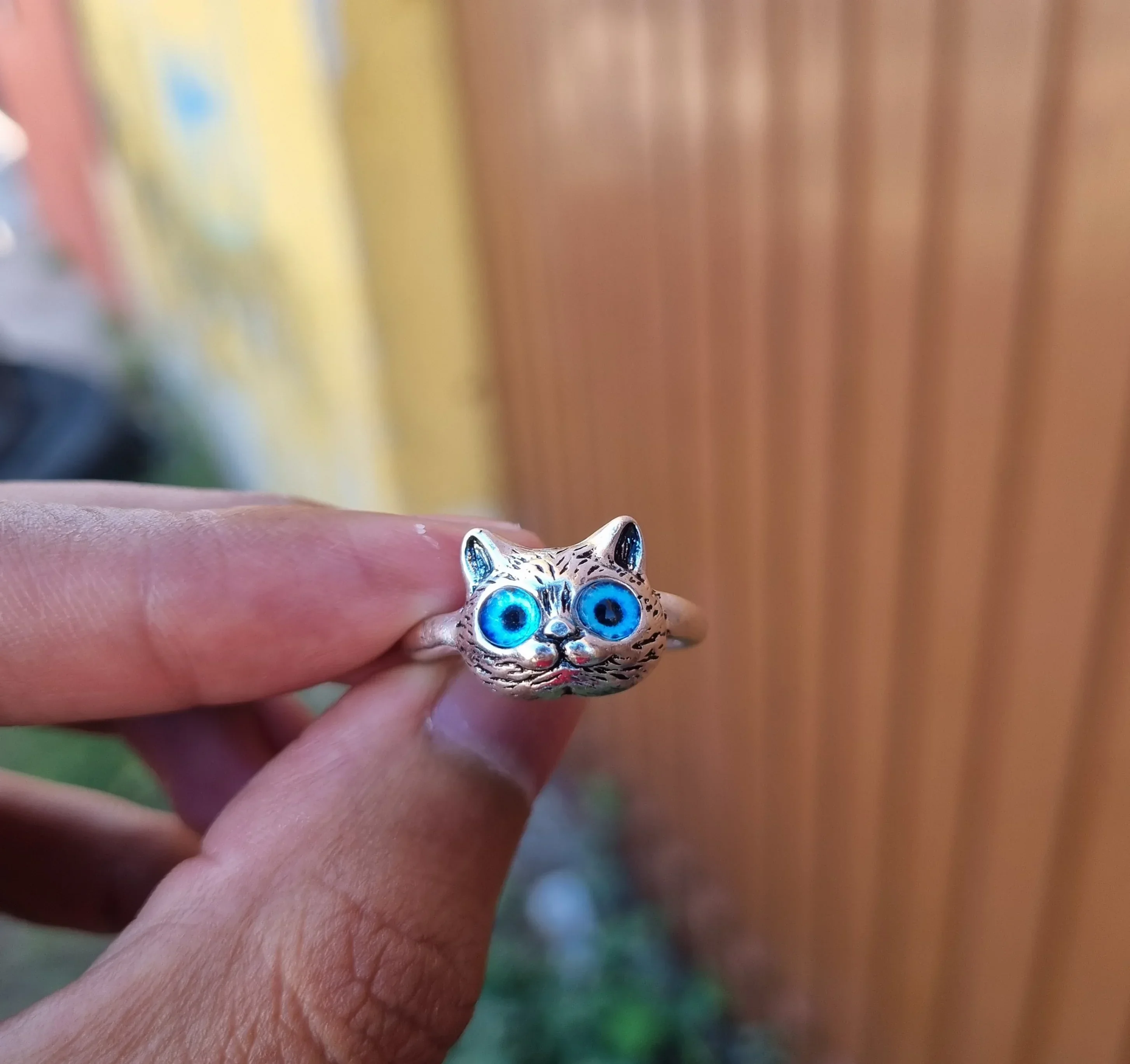 ANILLO GATO OJOS AZUL  2