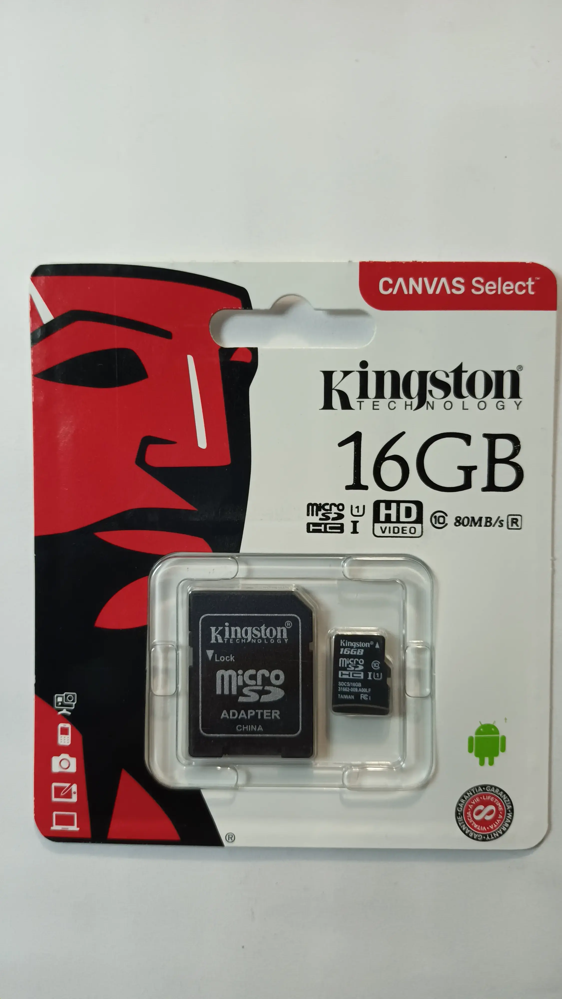 MEMORIA KINGSTON MICRO SD 16GB CL10