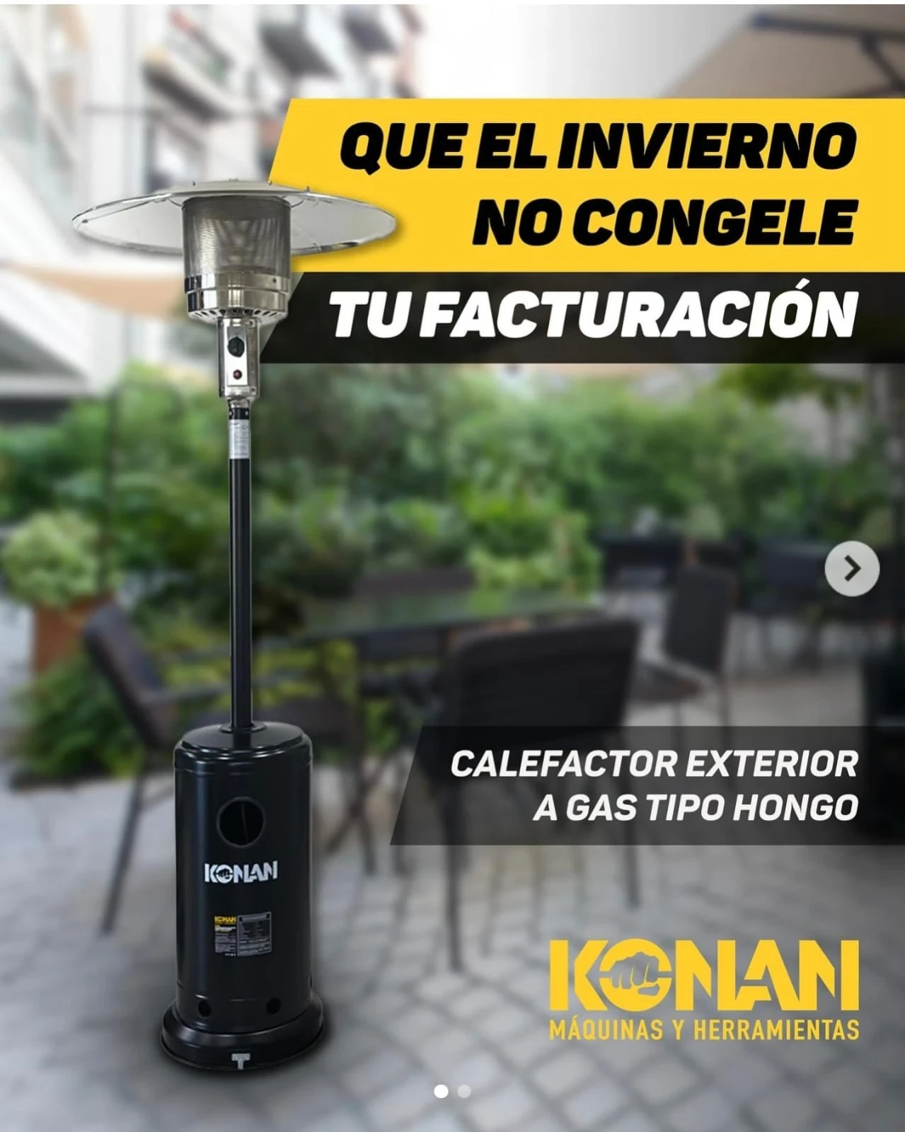 Calefactor Exterior a Gas Tipo Hongo 12 Kw / 10320 Kcal/h Konan