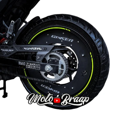 GIXXER 250 Juego de lenticular para los 2 rines acero negro ML
