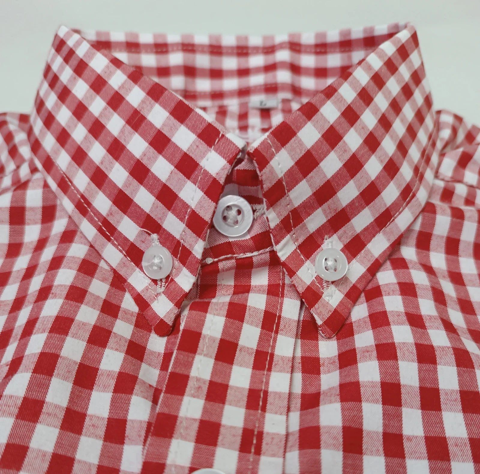 Camisa cuadros rojo con blanco 