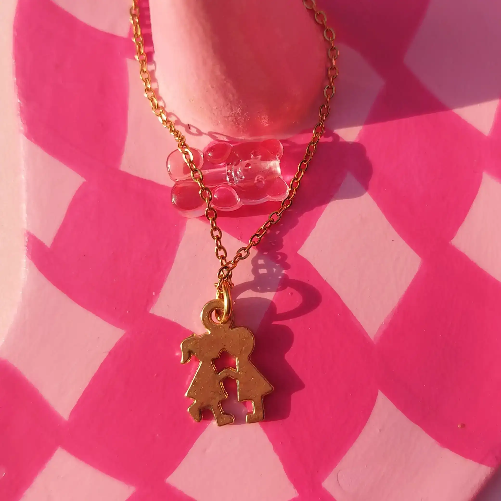 Cadena con dije de pareja 