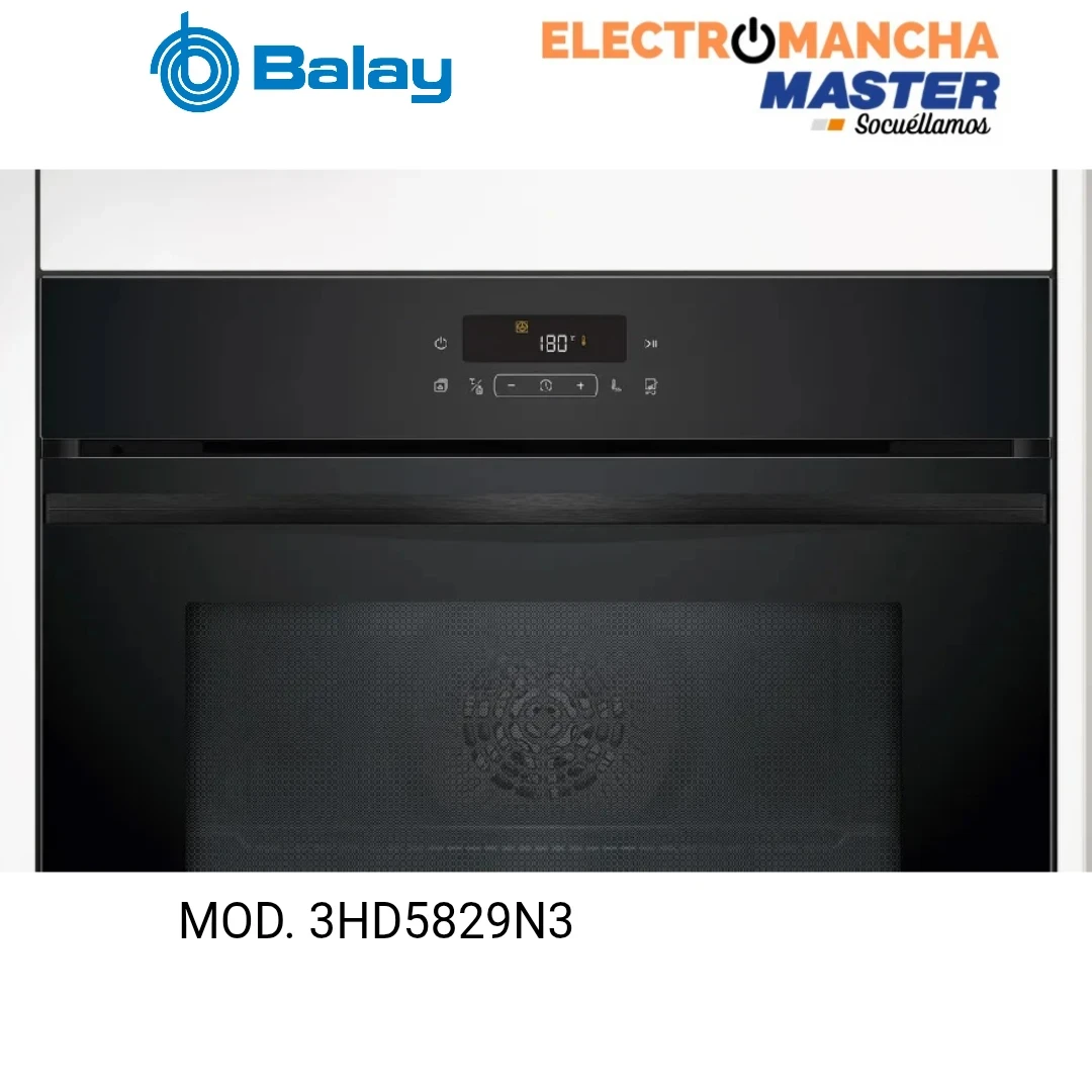 HORNO CON VAPOR BALAY 3HD5829N3 PIROLITICO CRISTAL NEGRO 2