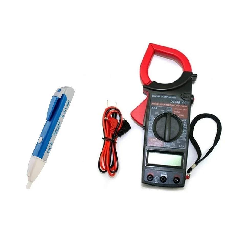 Kit Pinza Amperimetrica Mulrimetro + Probador sin contacto  9