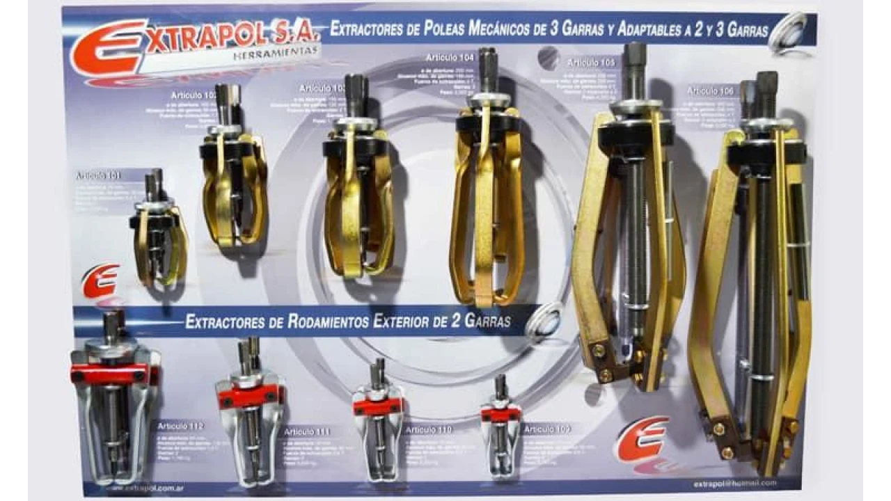 Kit completo de 10 extractores mecánicos 116 extrapol