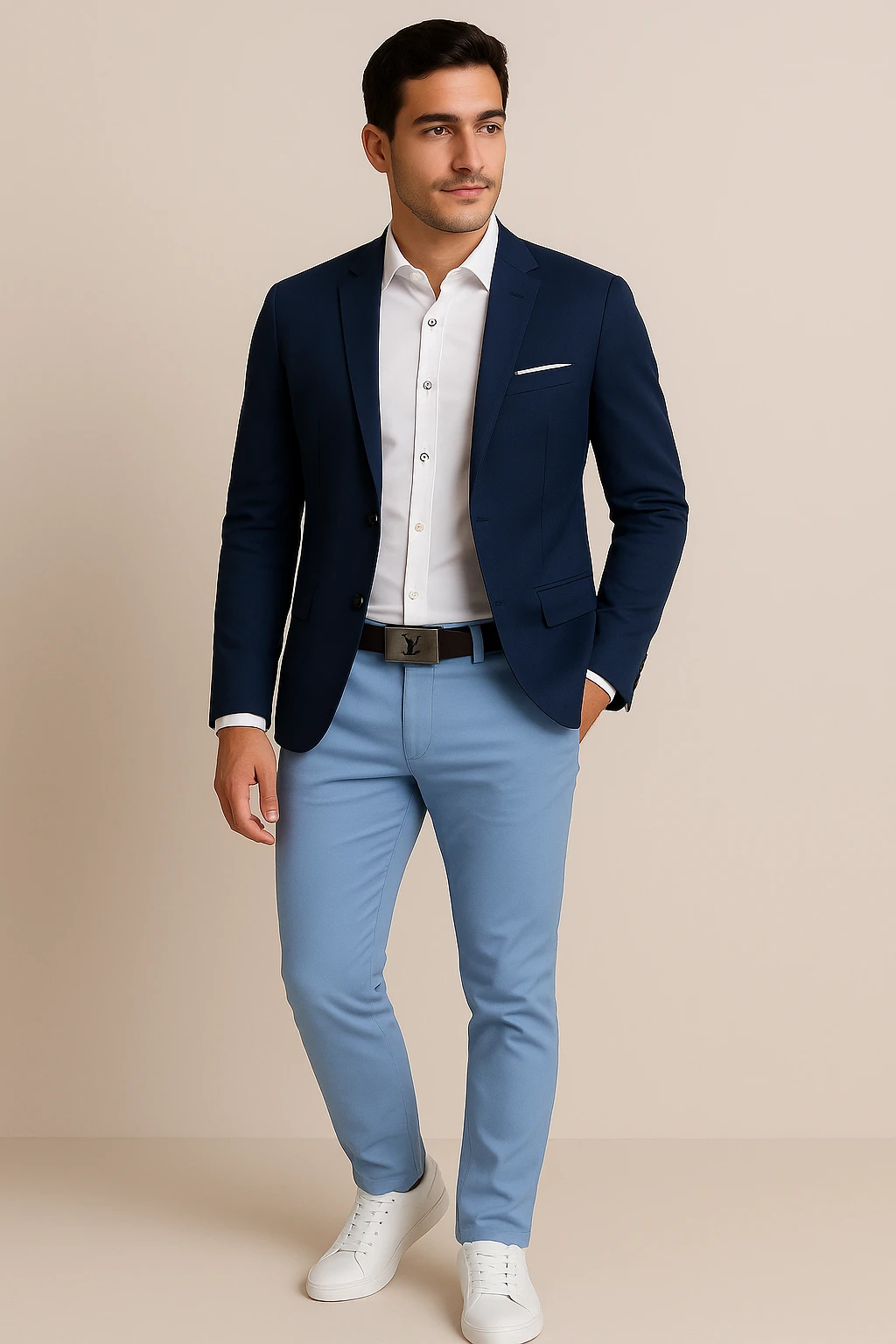 Conjunto formal BLAZERS, PANTALON, CAMISA, CORREA 3