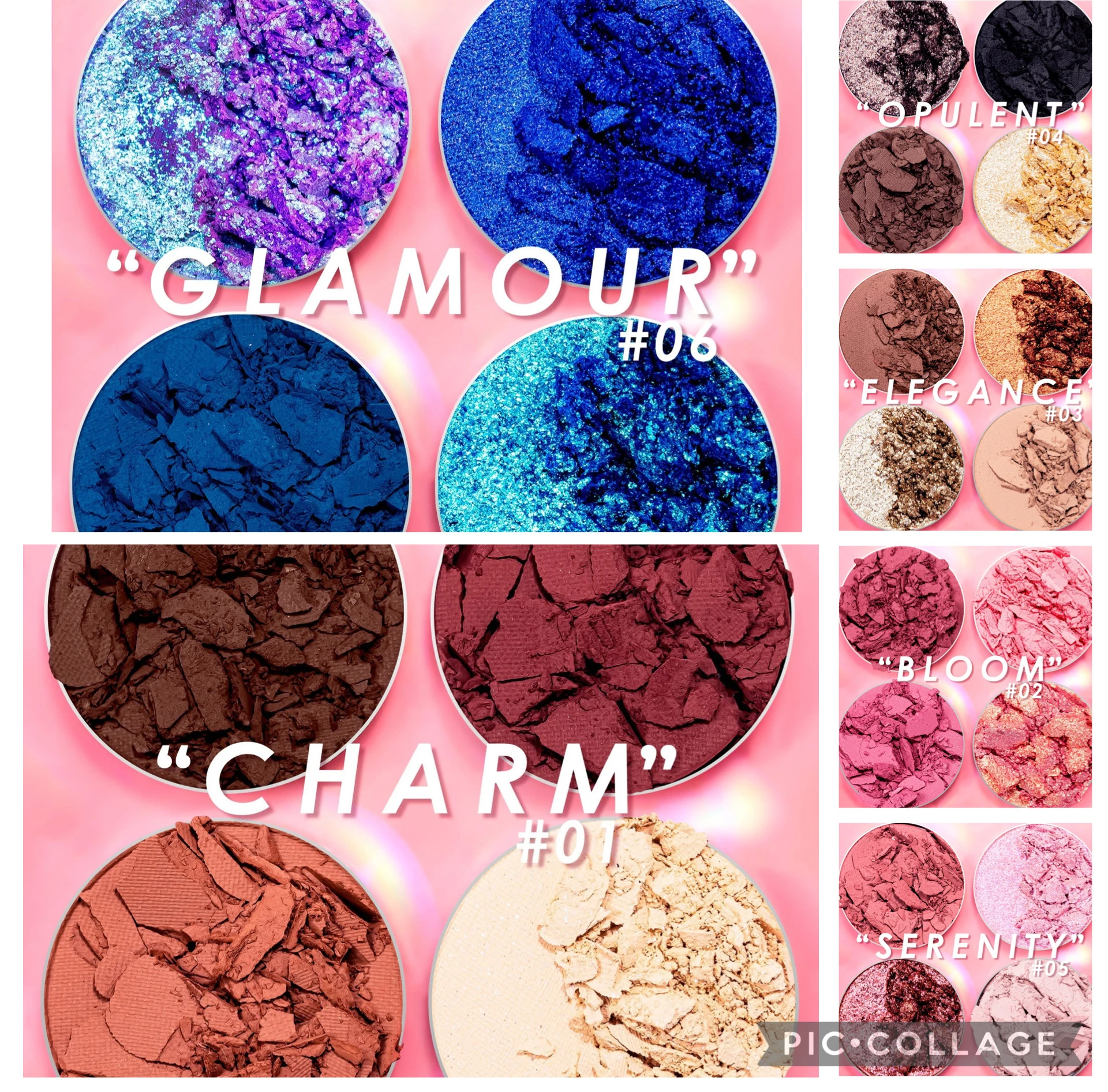 Cuarteto de sombras intensity glam pink up 3