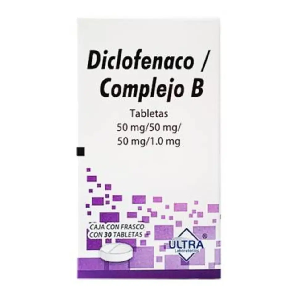 DICLOFENACO/COMPLEJO B TABS 50MG/50MG 
